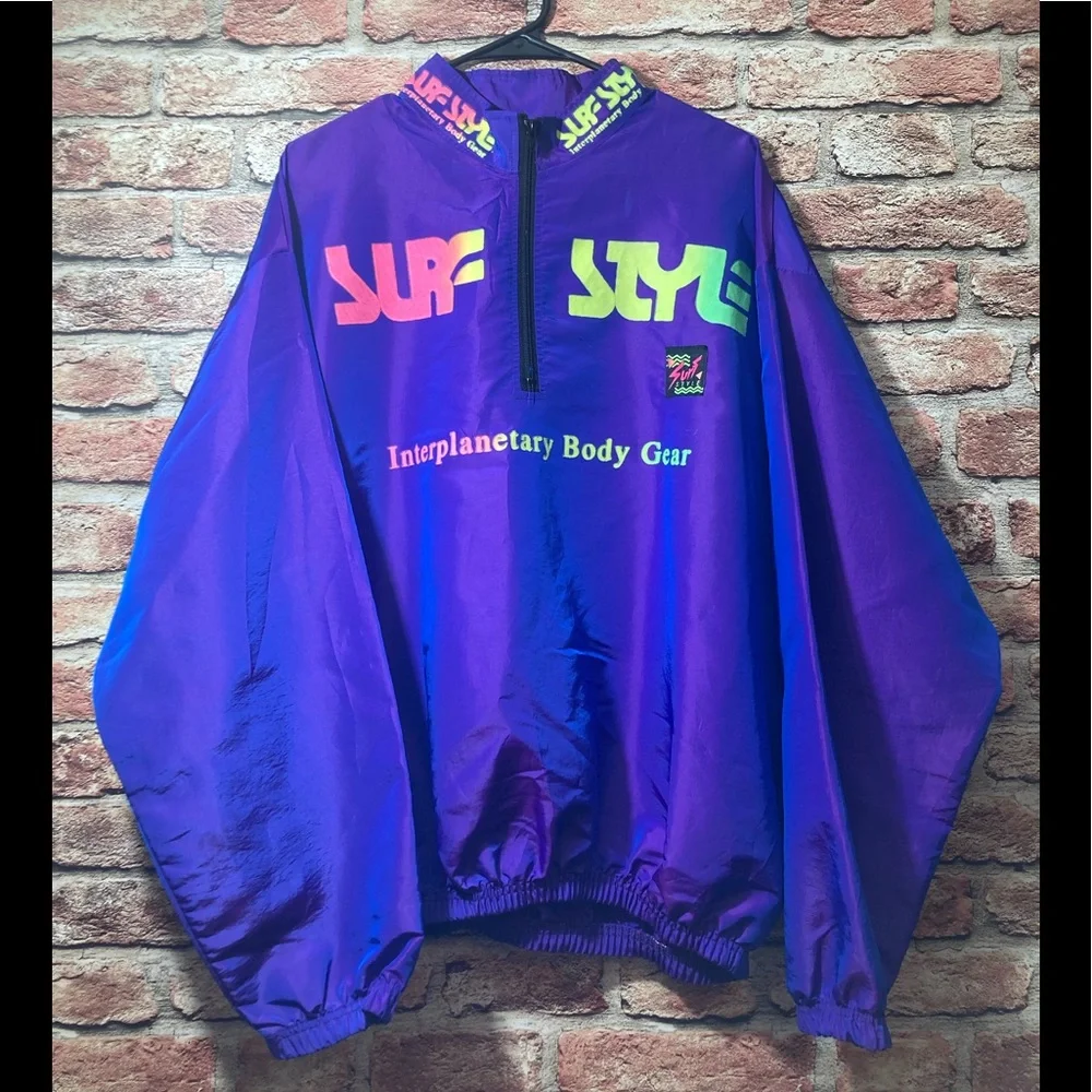 Surf Style Vintage 90’s Jacket Interplanetary Body Gear Purple ‘One Size’